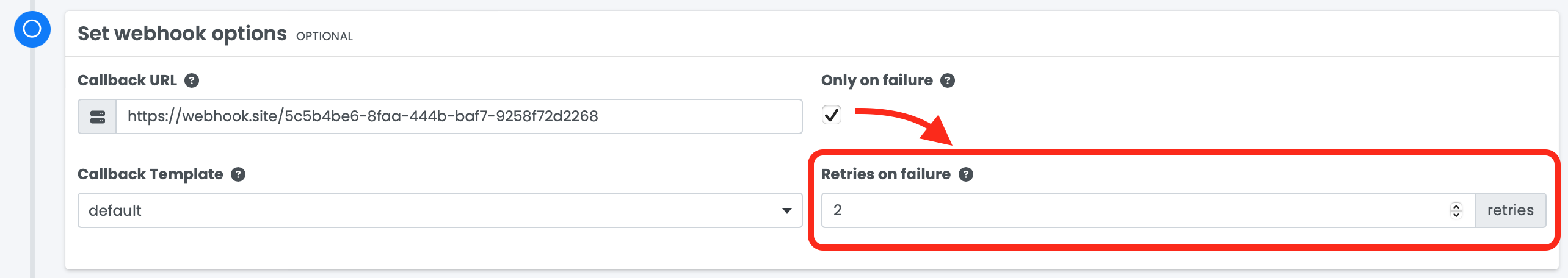 configure retries on failed tests