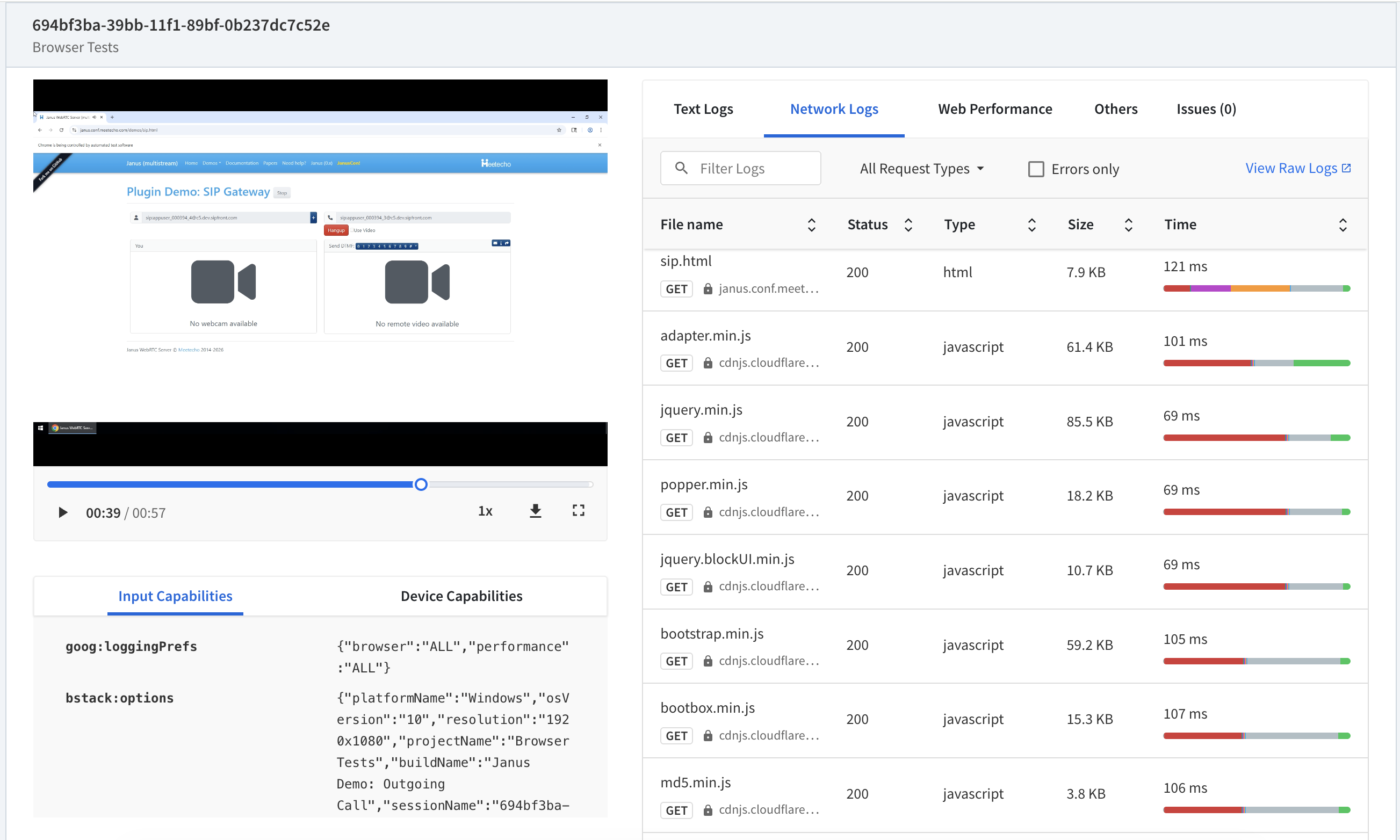End-to-End SIP und WebRTC Testing